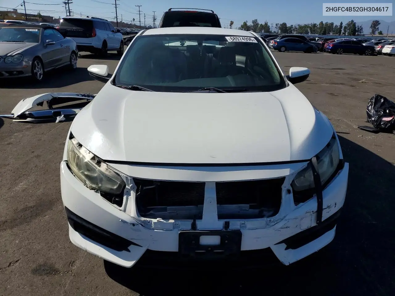 2016 HONDA CIVIC VIN 2HGFC4B52GH304617 — фото 5