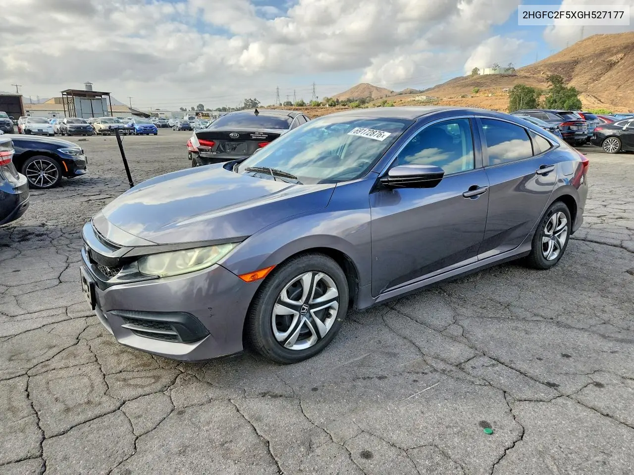 HONDA CIVIC 2016, VIN 2HGFC2F5XGH527177