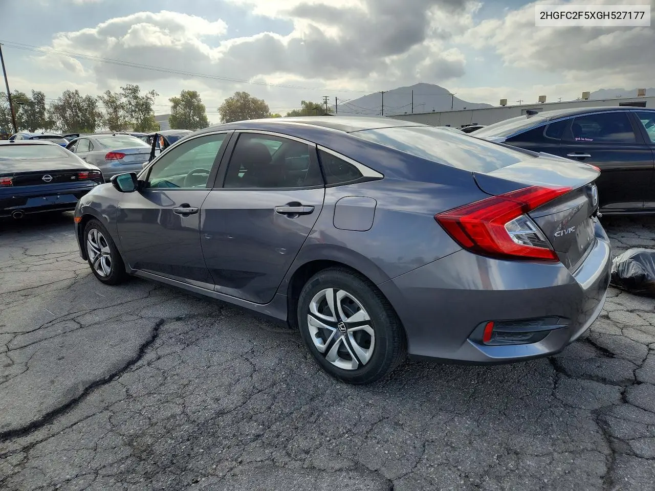 2016 HONDA CIVIC VIN 2HGFC2F5XGH527177 — фото 2