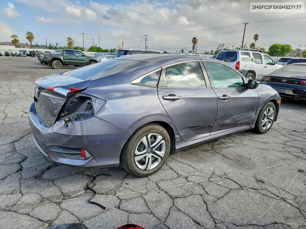 2016 HONDA CIVIC VIN 2HGFC2F5XGH527177 — фото 3