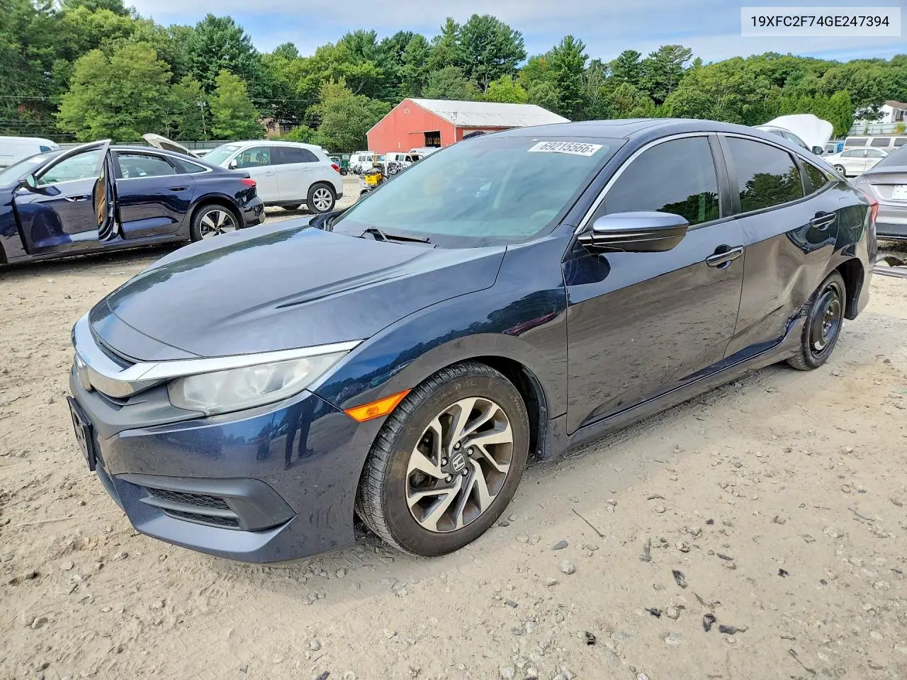 HONDA CIVIC 2016, VIN 19XFC2F74GE247394