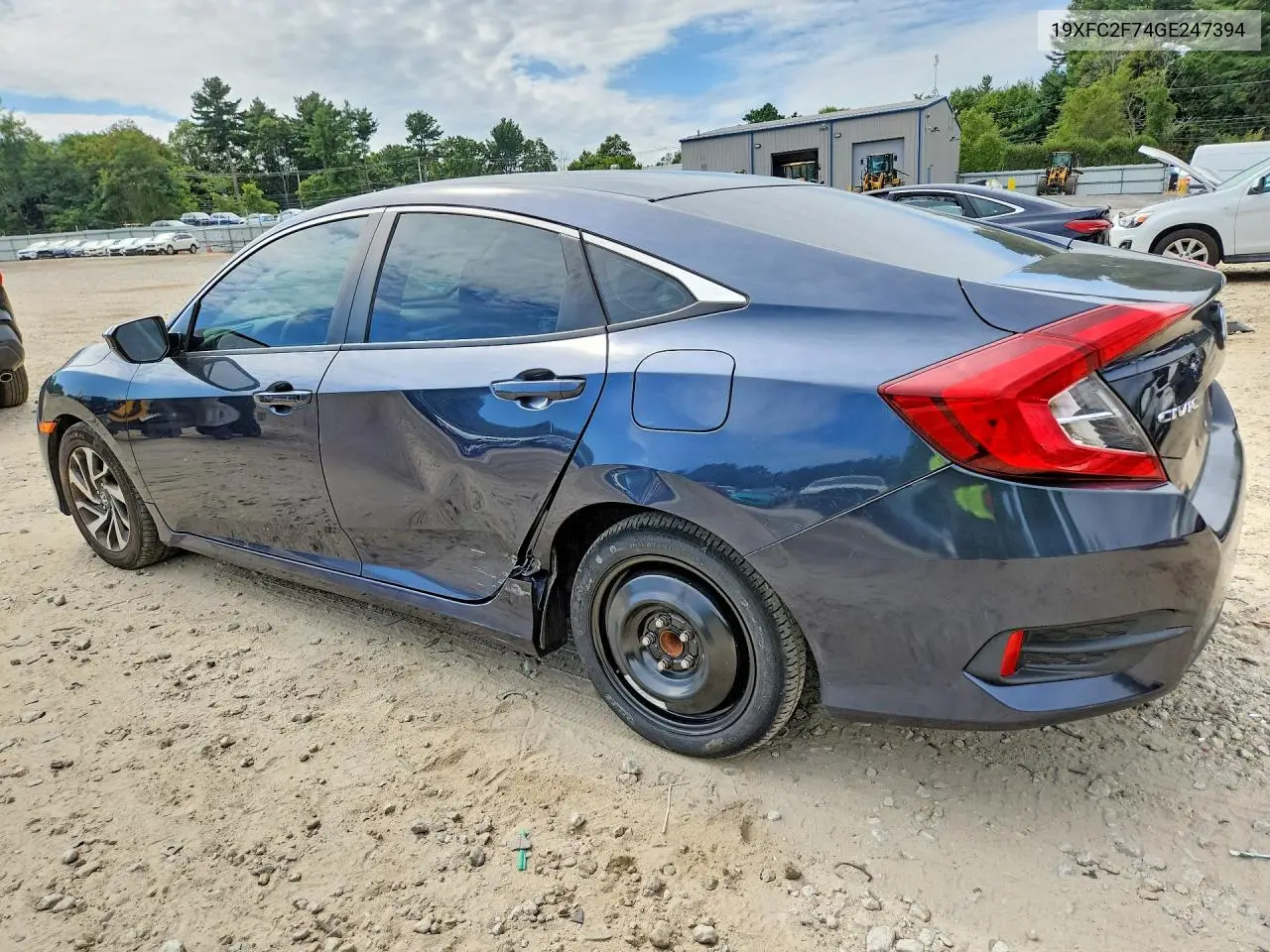 2016 HONDA CIVIC VIN 19XFC2F74GE247394 — фото 2