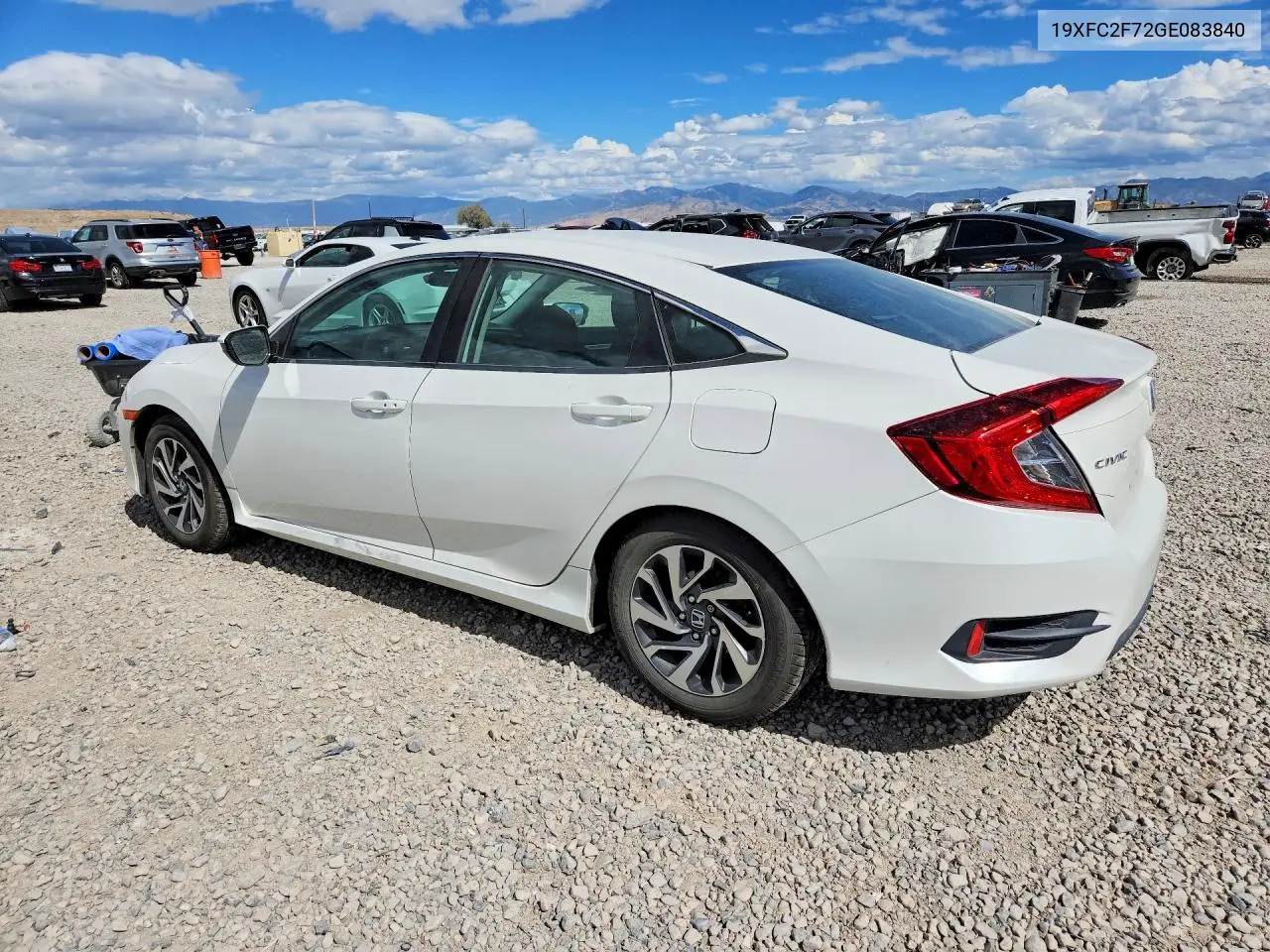 2016 HONDA CIVIC VIN 19XFC2F72GE083840 — фото 2