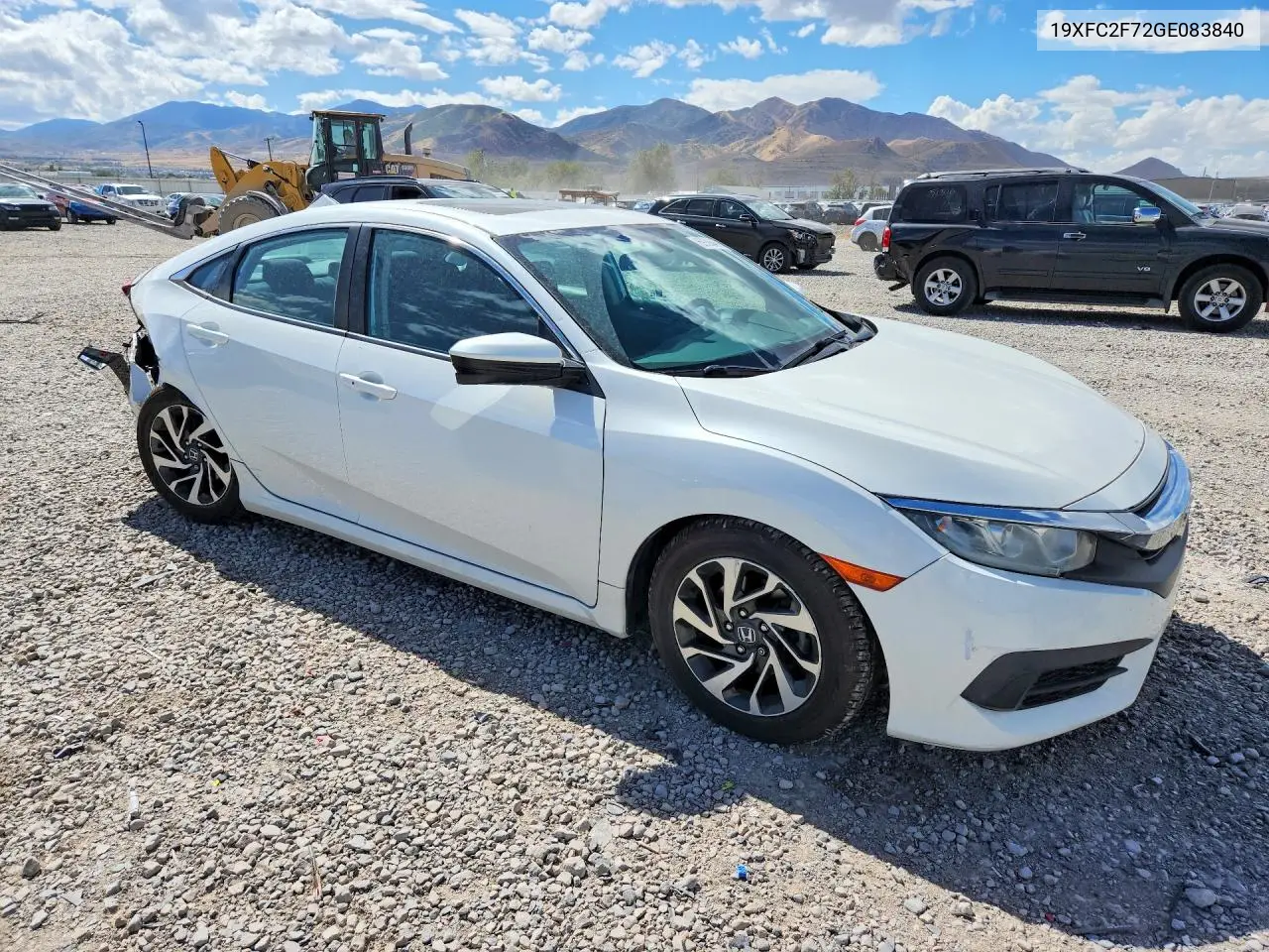 2016 HONDA CIVIC VIN 19XFC2F72GE083840 — фото 4