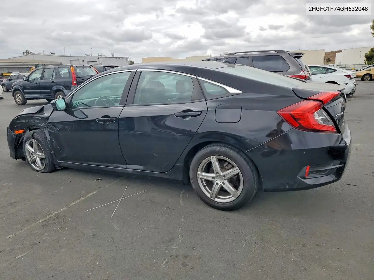 2016 HONDA CIVIC VIN 2HGFC1F74GH632048 — фото 2