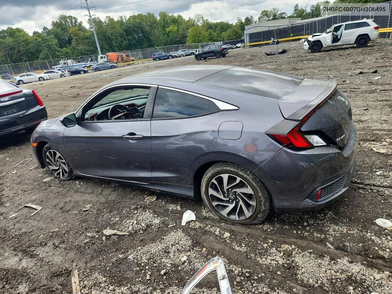 2016 HONDA CIVIC VIN 2HGFC4B07GH306495 — фото 2
