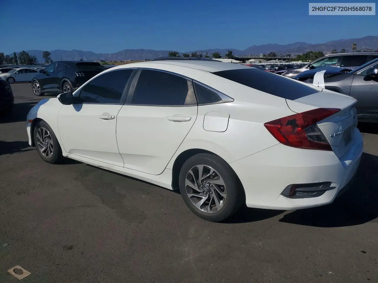 2016 HONDA CIVIC VIN 2HGFC2F72GH568078 — фото 2