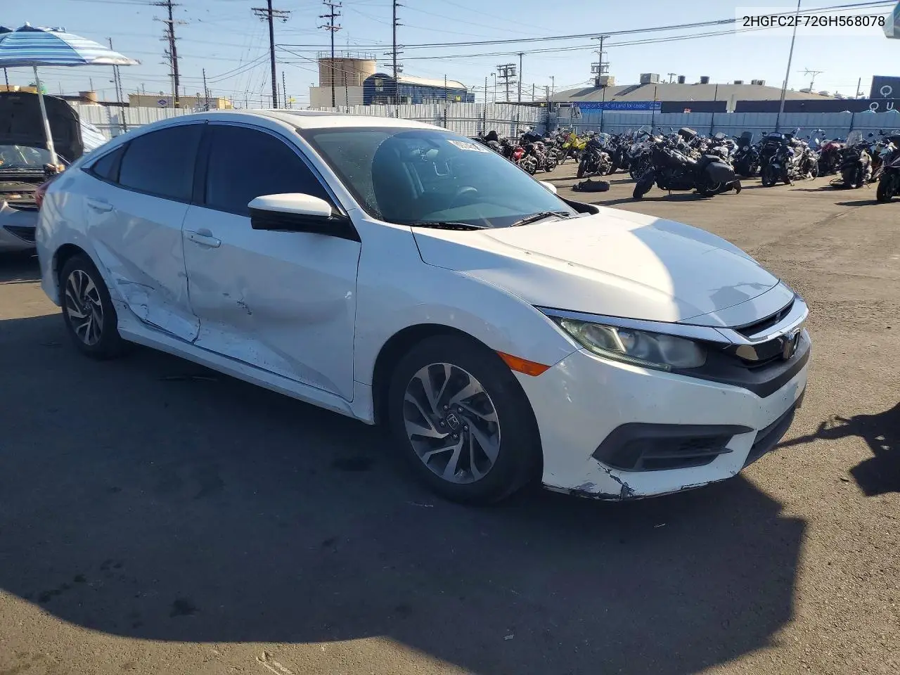 2016 HONDA CIVIC VIN 2HGFC2F72GH568078 — фото 4