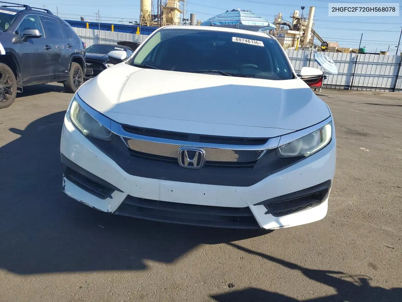 2016 HONDA CIVIC VIN 2HGFC2F72GH568078 — фото 5