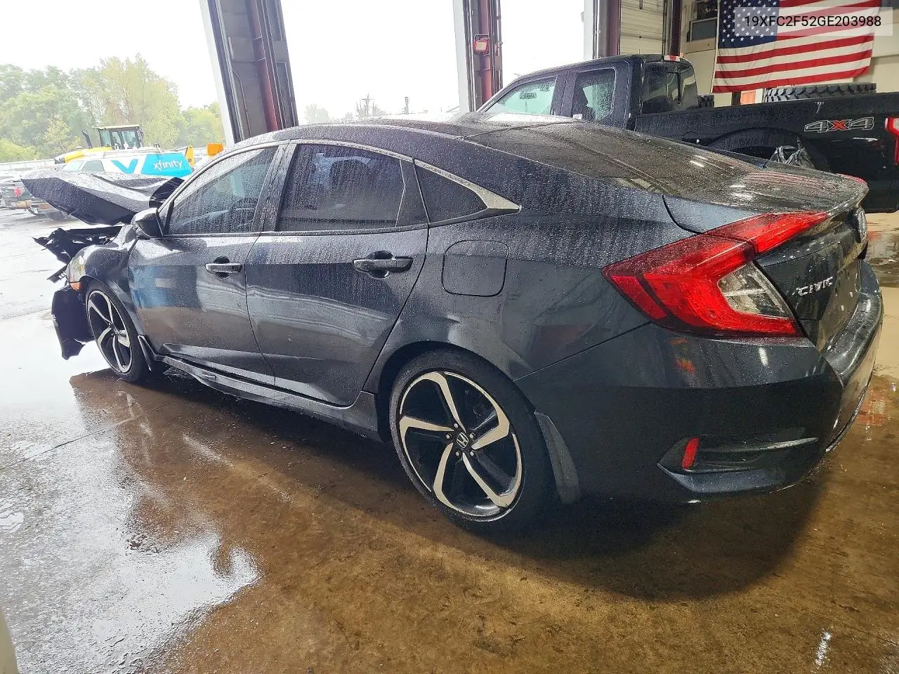 2016 HONDA CIVIC VIN 19XFC2F52GE203988 — фото 2