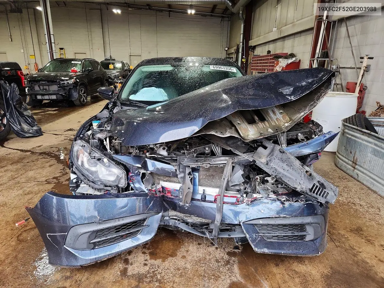 2016 HONDA CIVIC VIN 19XFC2F52GE203988 — фото 5