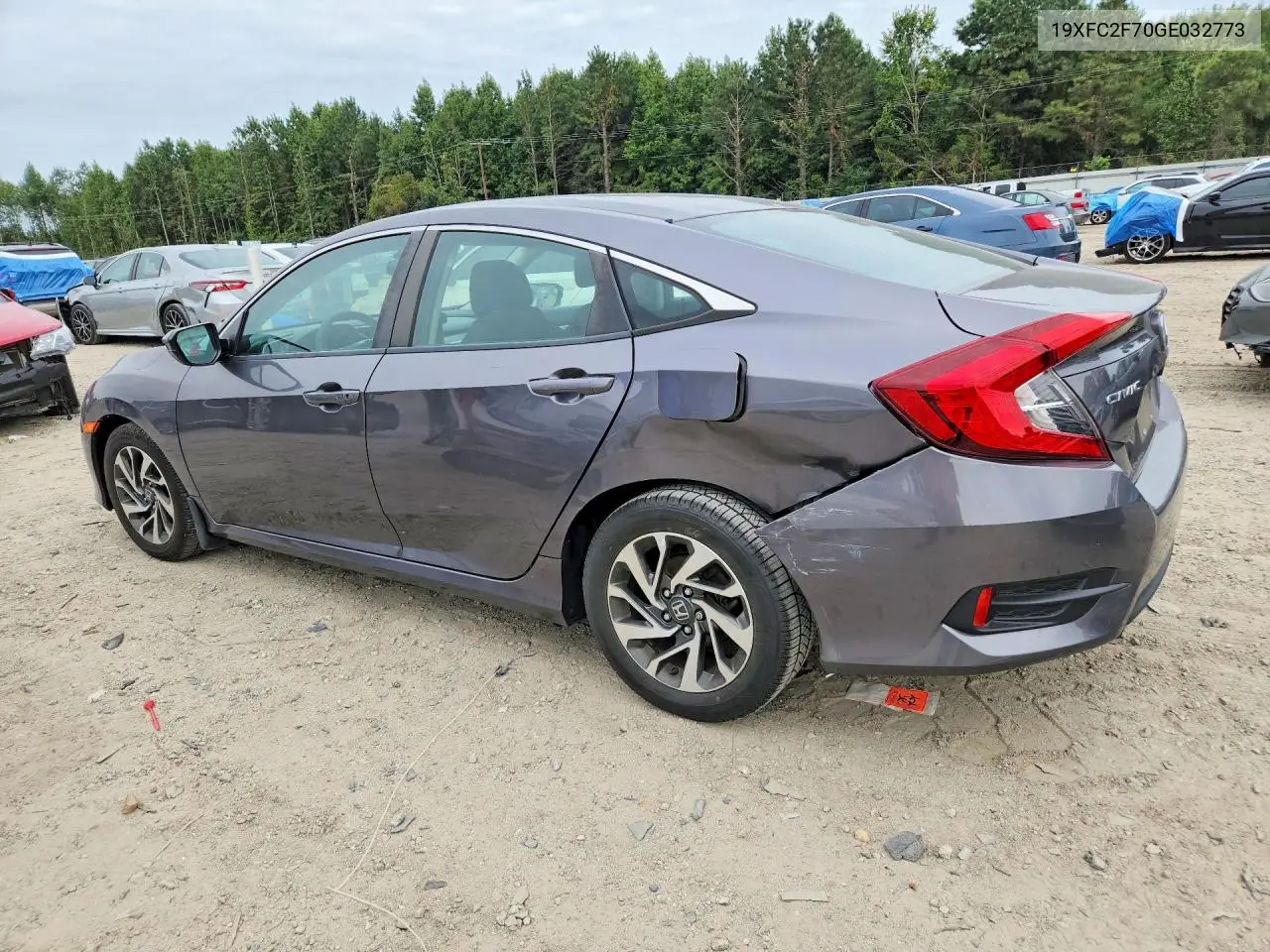 2016 HONDA CIVIC VIN 19XFC2F70GE032773 — фото 2