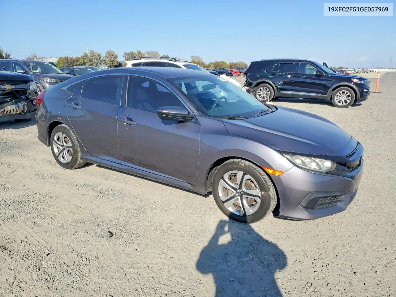 2016 HONDA CIVIC VIN 19XFC2F51GE057969 — фото 4