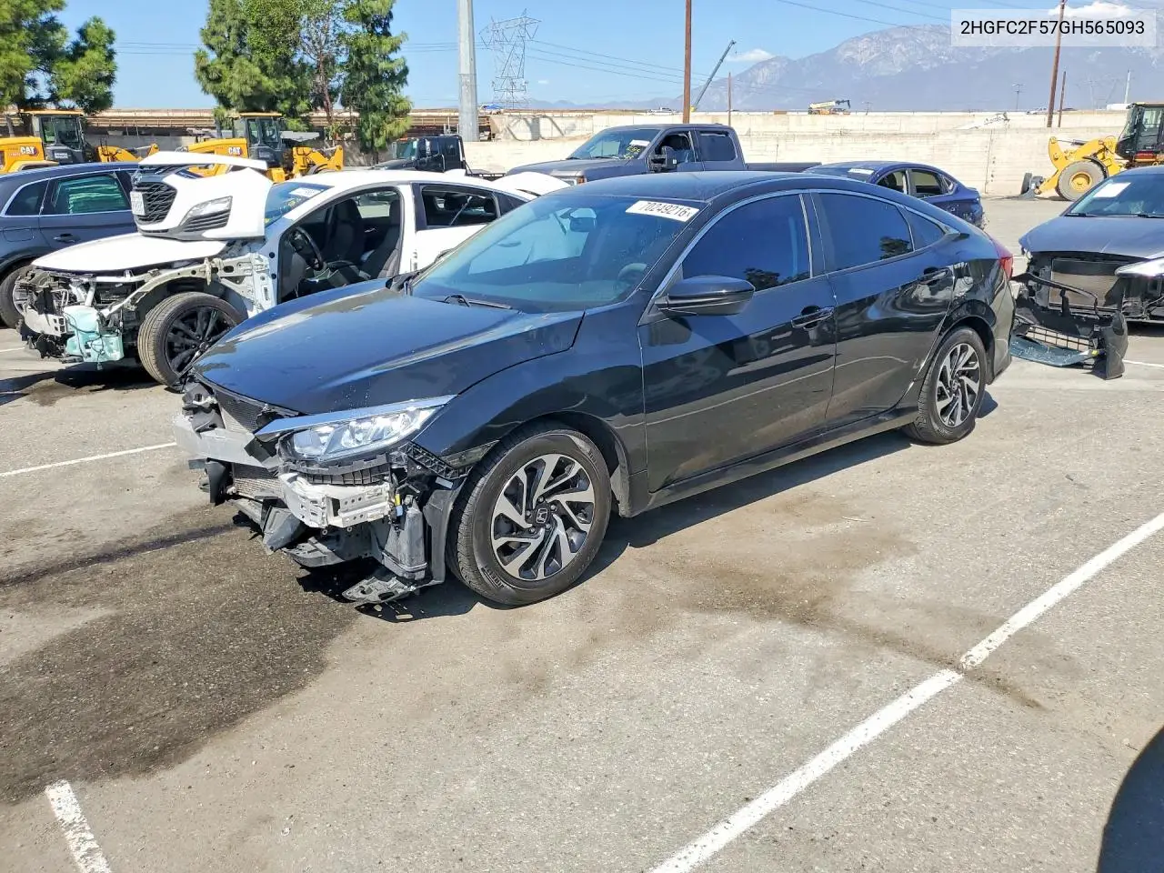 HONDA CIVIC 2016, VIN 2HGFC2F57GH565093