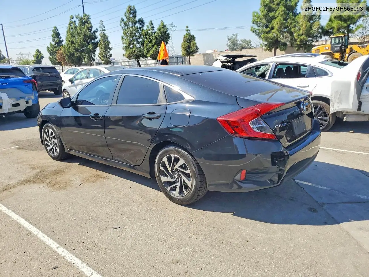 2016 HONDA CIVIC VIN 2HGFC2F57GH565093 — фото 2
