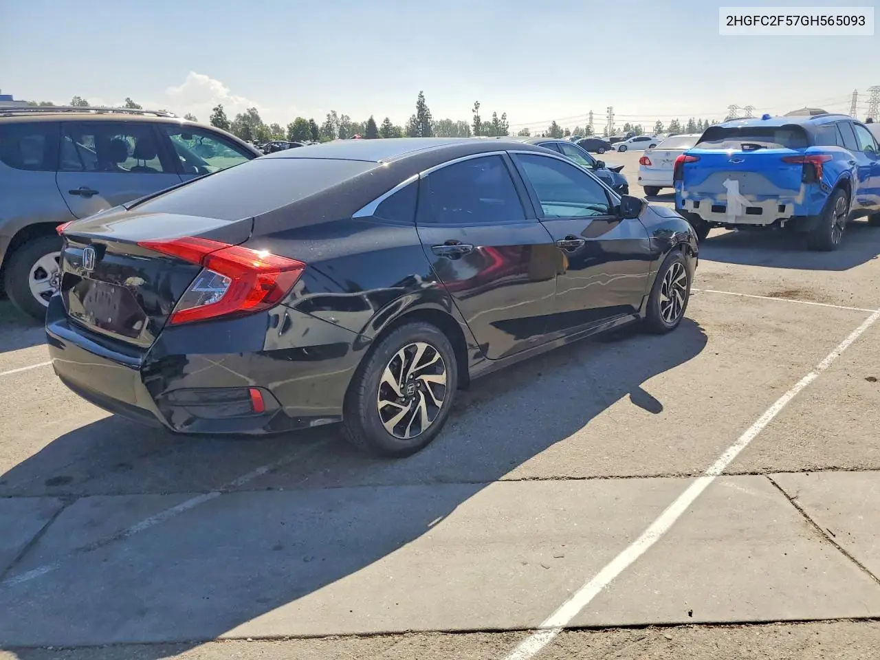 2016 HONDA CIVIC VIN 2HGFC2F57GH565093 — фото 3