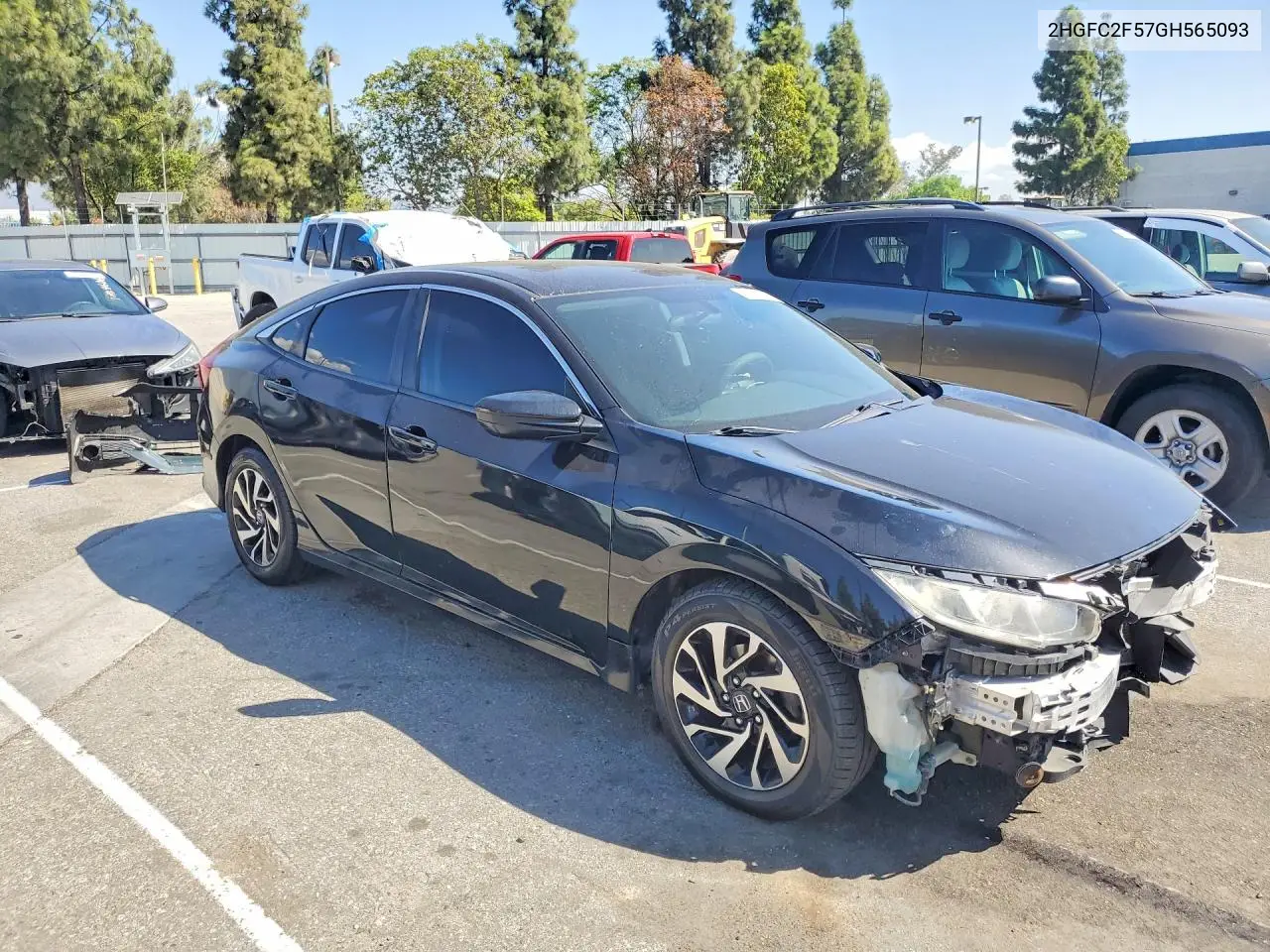 2016 HONDA CIVIC VIN 2HGFC2F57GH565093 — фото 4