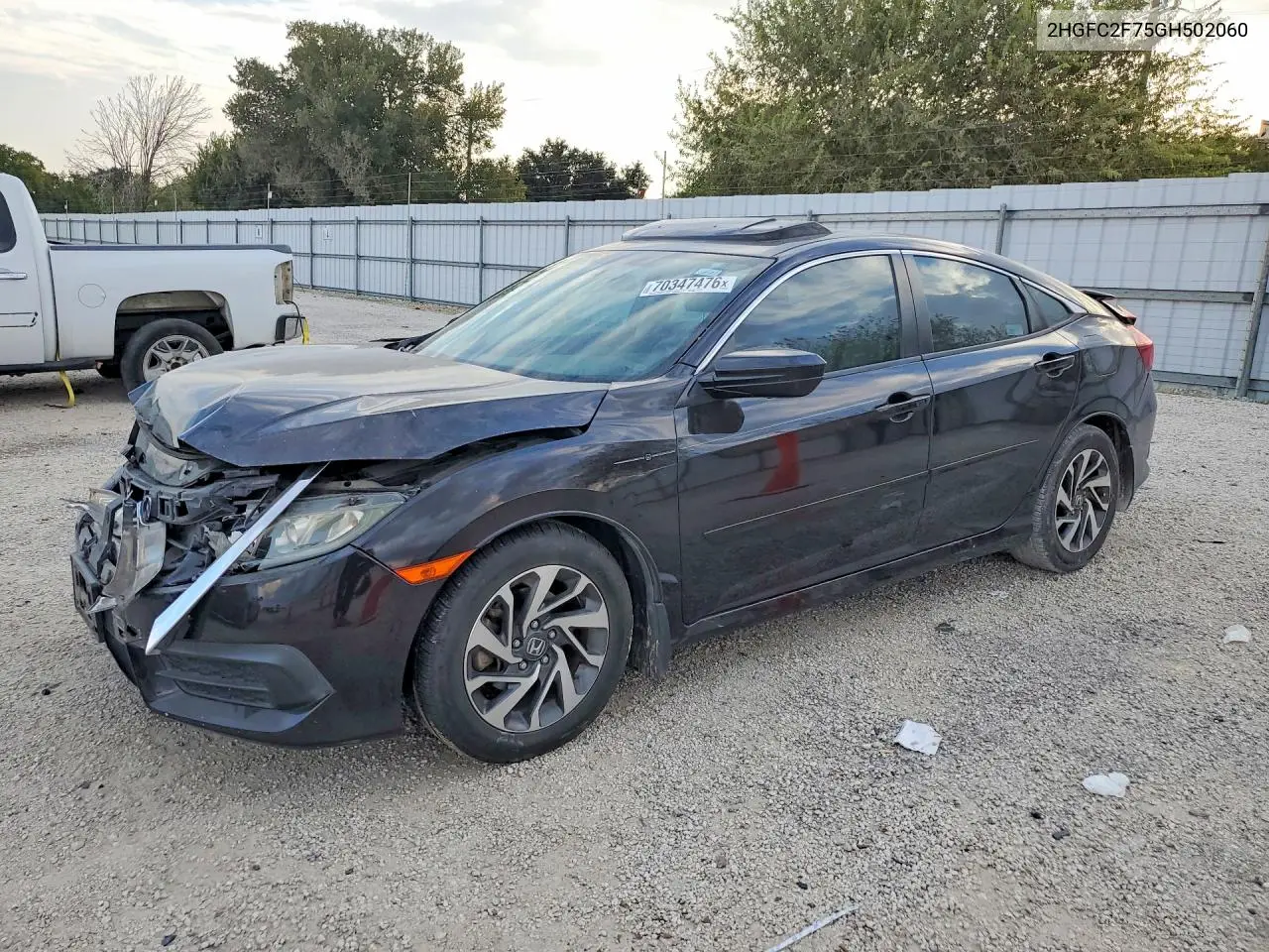 HONDA CIVIC 2016, VIN 2HGFC2F75GH502060