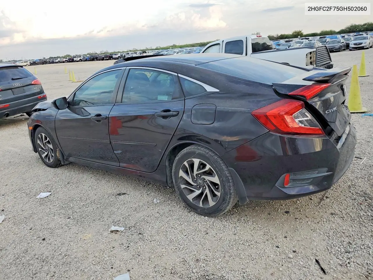 2016 HONDA CIVIC VIN 2HGFC2F75GH502060 — фото 2