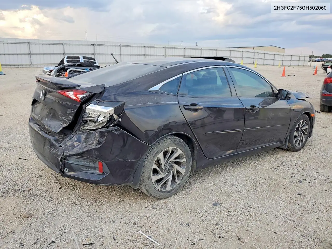 2016 HONDA CIVIC VIN 2HGFC2F75GH502060 — фото 3