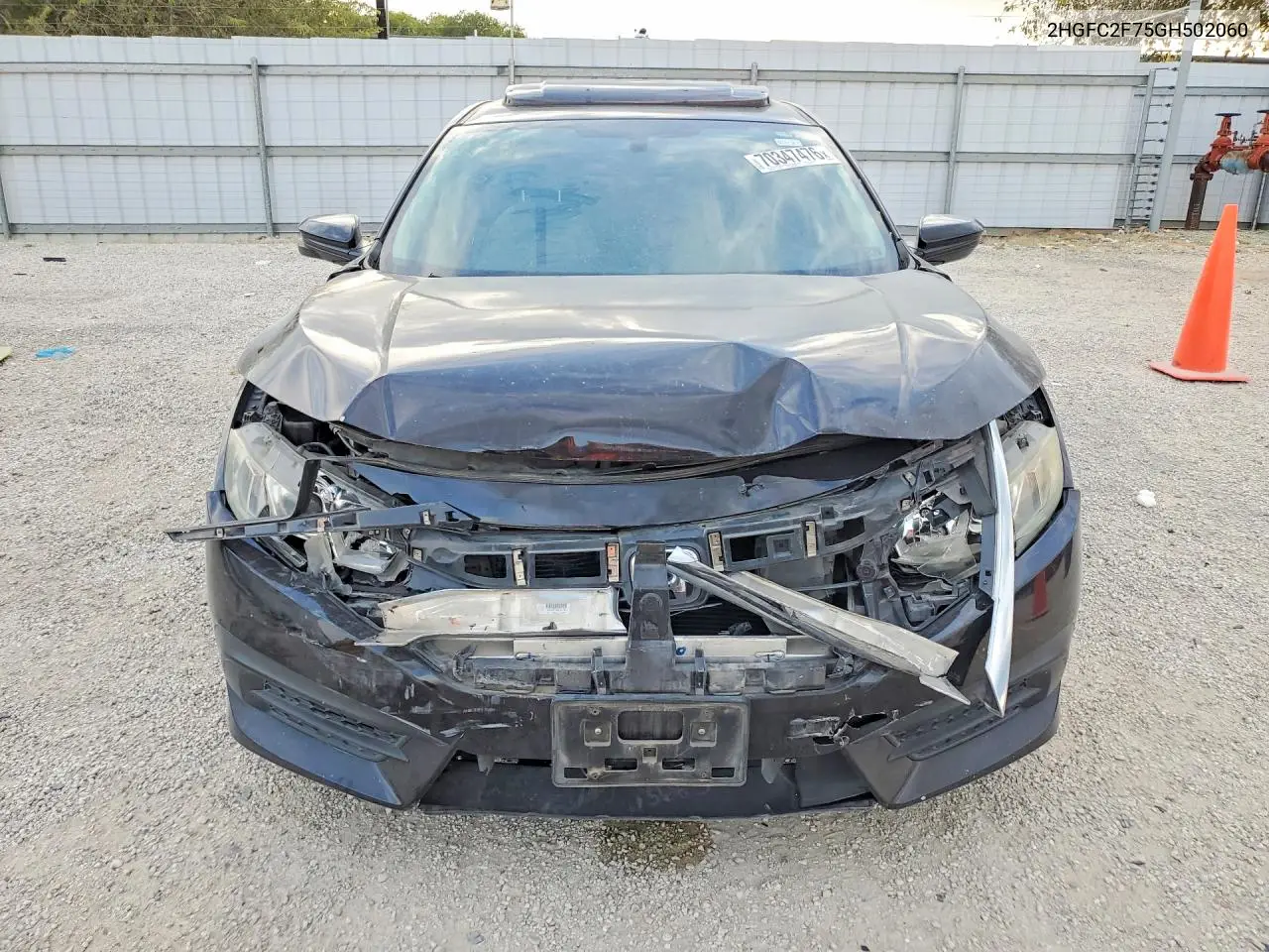 2016 HONDA CIVIC VIN 2HGFC2F75GH502060 — фото 5