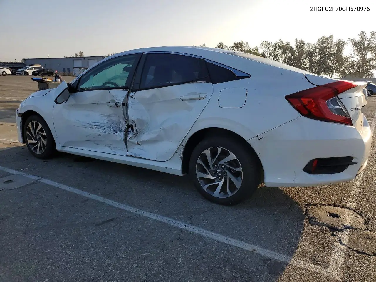 2016 HONDA CIVIC VIN 2HGFC2F70GH570976 — фото 2