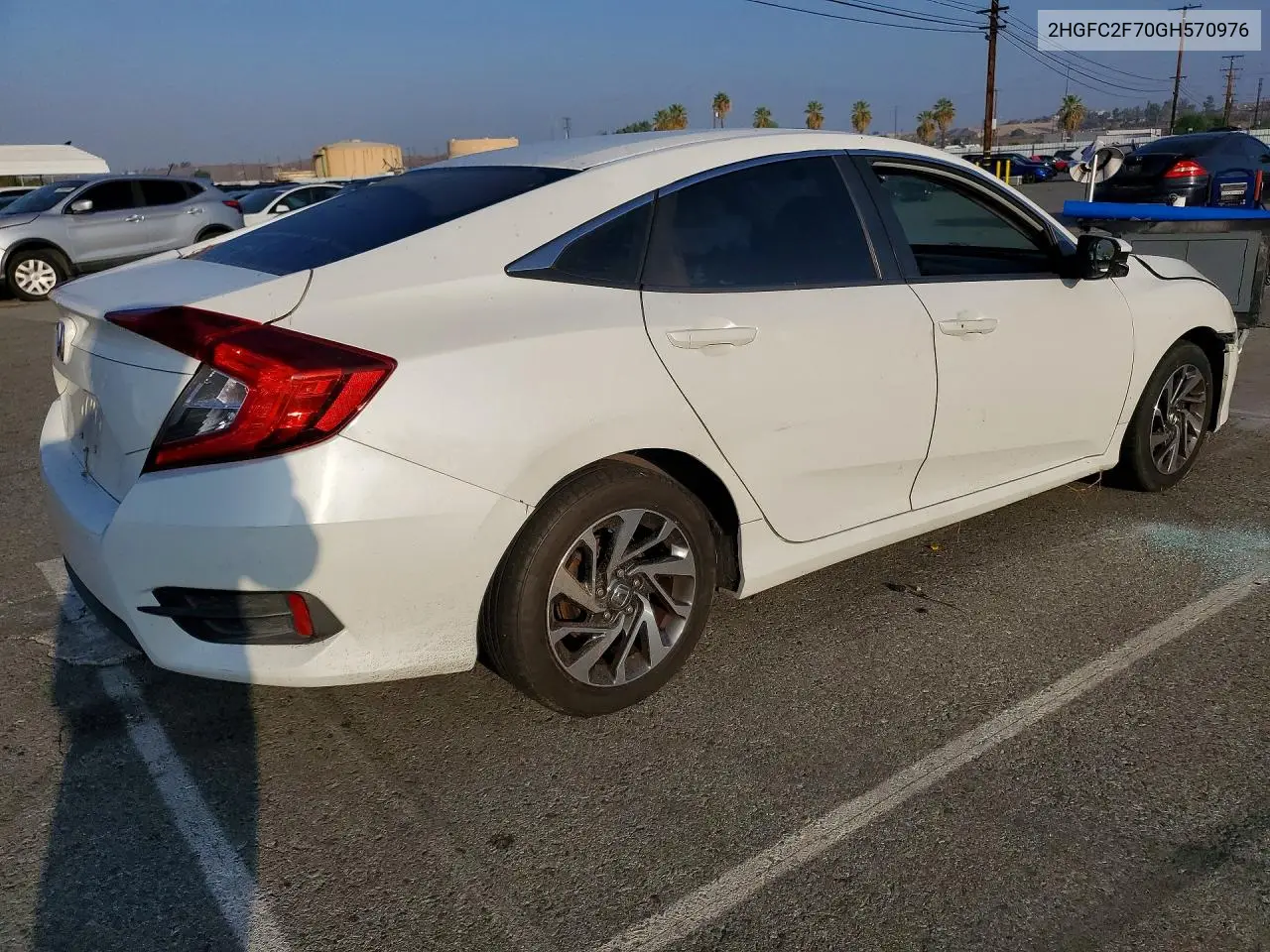 2016 HONDA CIVIC VIN 2HGFC2F70GH570976 — фото 3