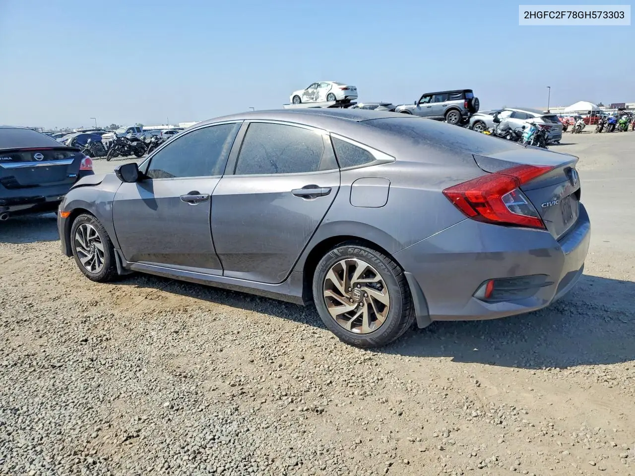 2016 HONDA CIVIC VIN 2HGFC2F78GH573303 — фото 2
