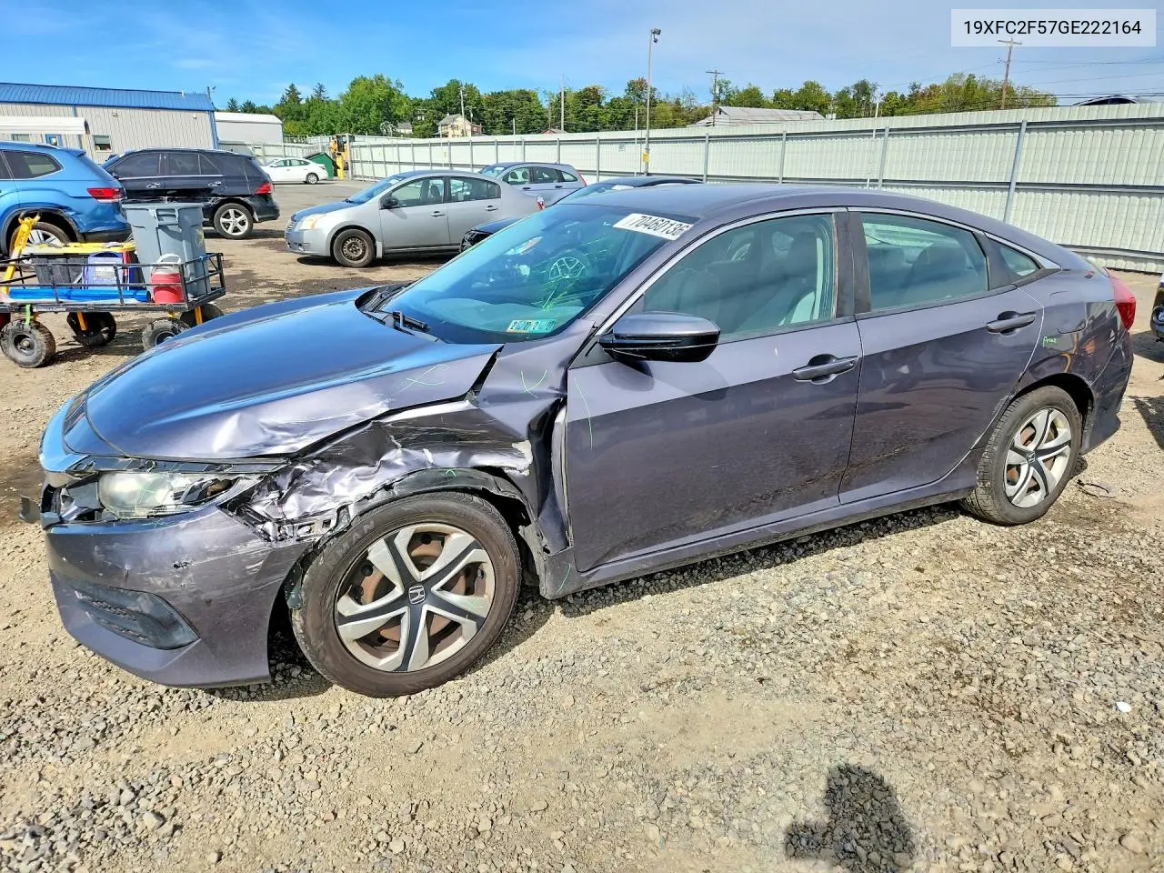 HONDA CIVIC 2016, VIN 19XFC2F57GE222164