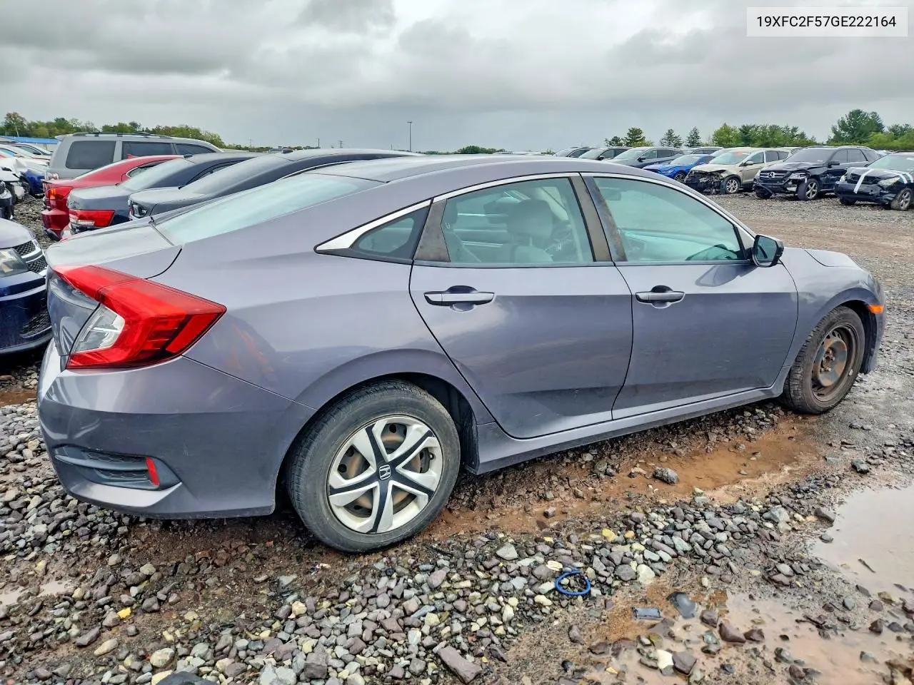 2016 HONDA CIVIC VIN 19XFC2F57GE222164 — фото 3