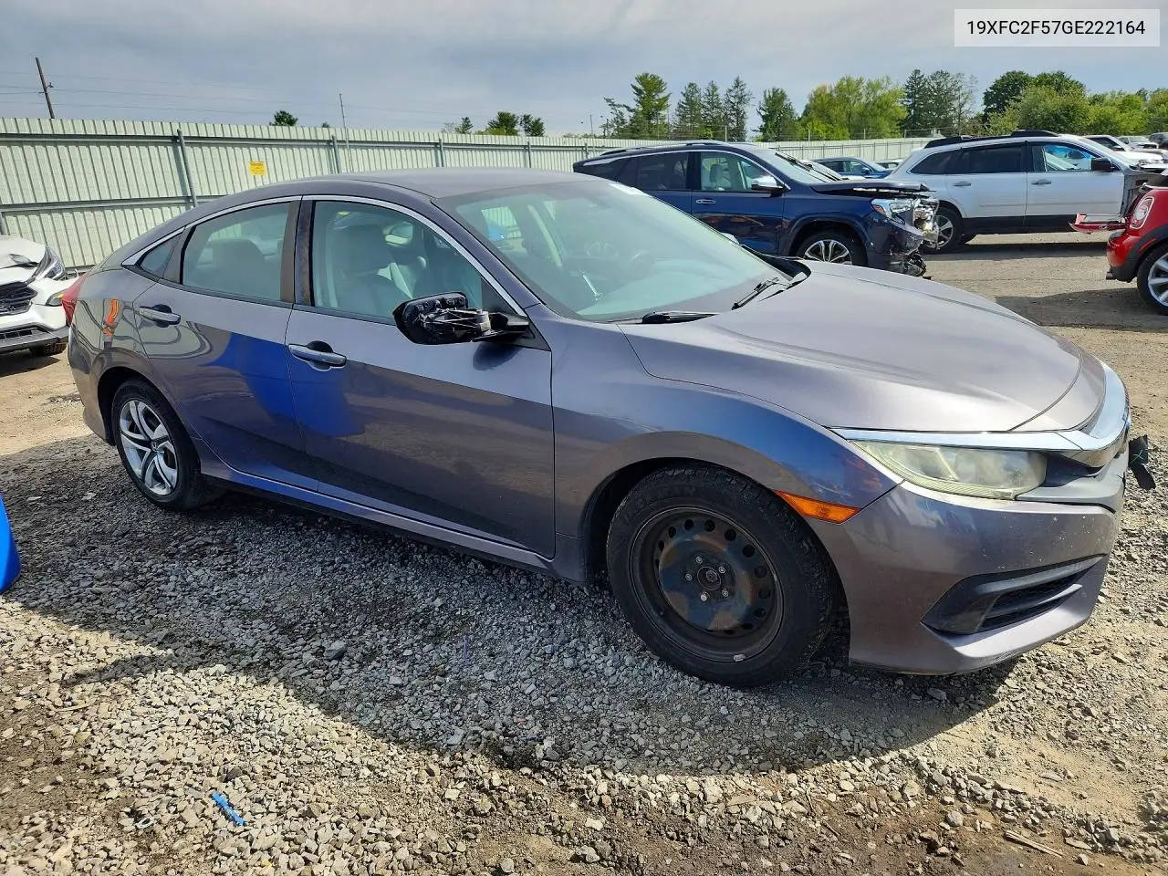 2016 HONDA CIVIC VIN 19XFC2F57GE222164 — фото 4