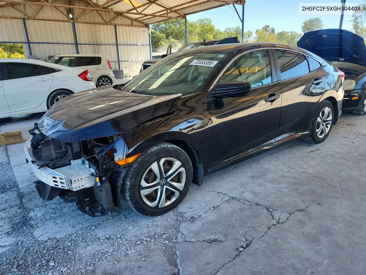 HONDA CIVIC 2016, VIN 2HGFC2F5XGH504403