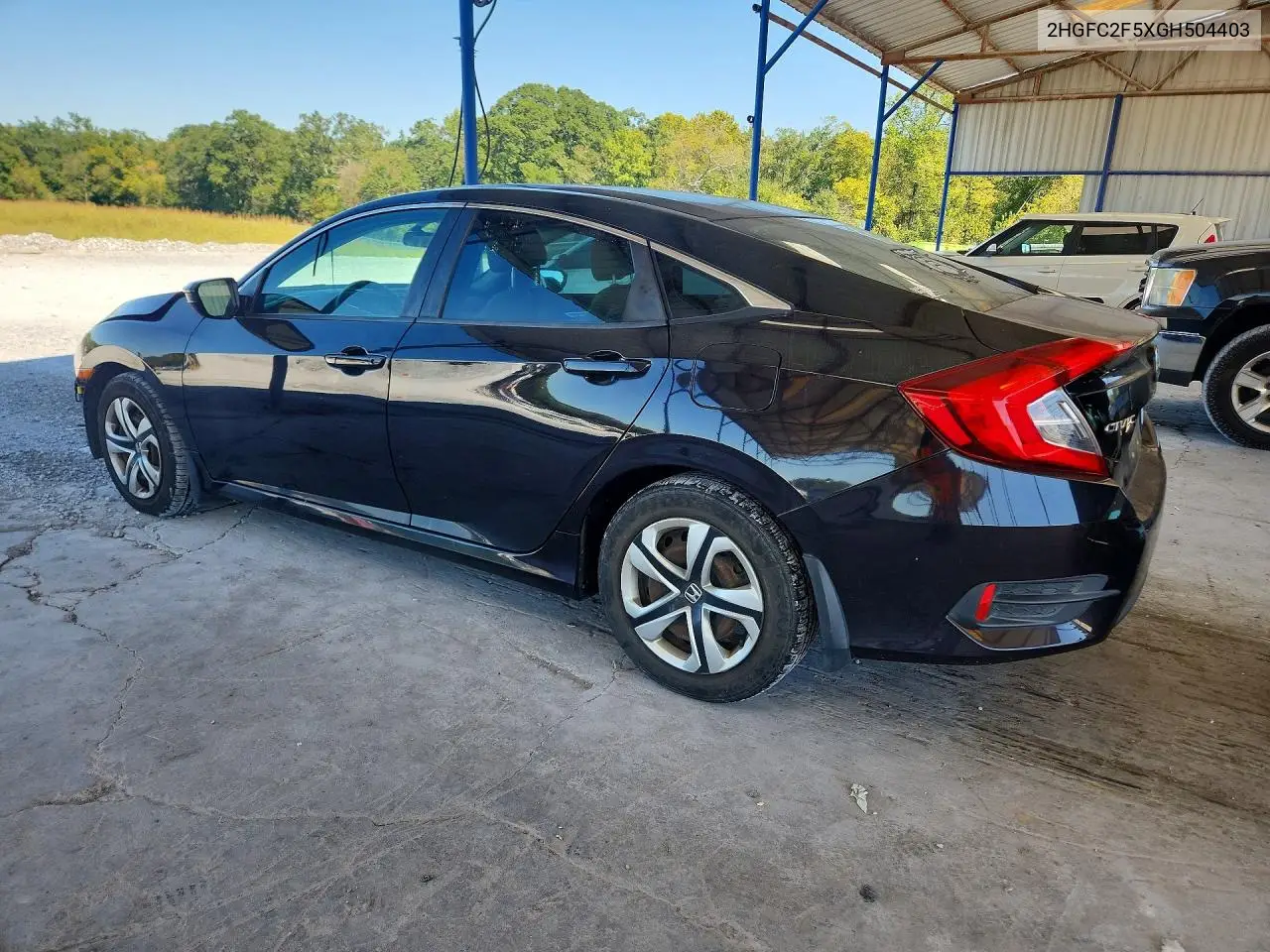 2016 HONDA CIVIC VIN 2HGFC2F5XGH504403 — фото 2