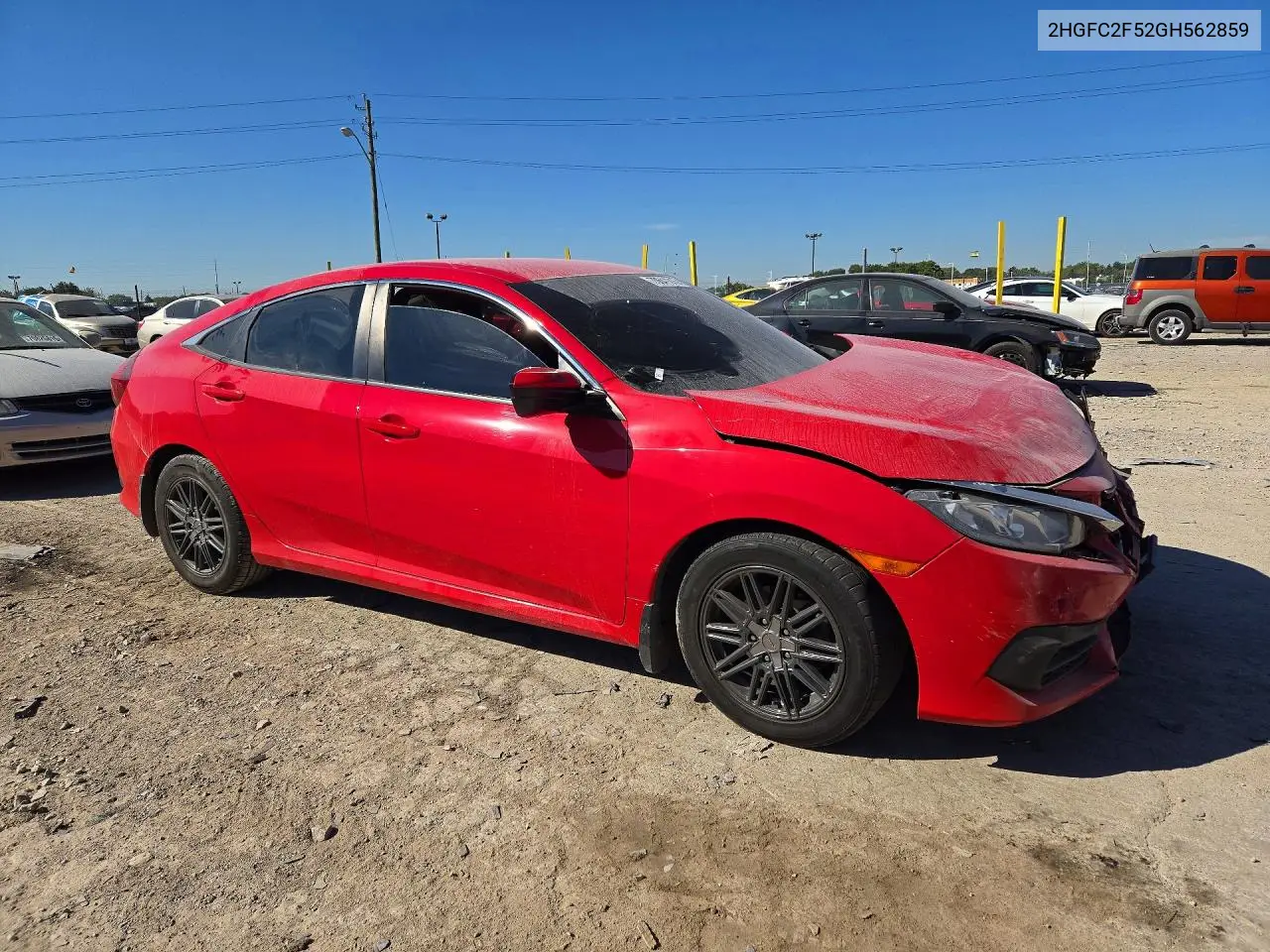 2016 HONDA CIVIC VIN 2HGFC2F52GH562859 — фото 4