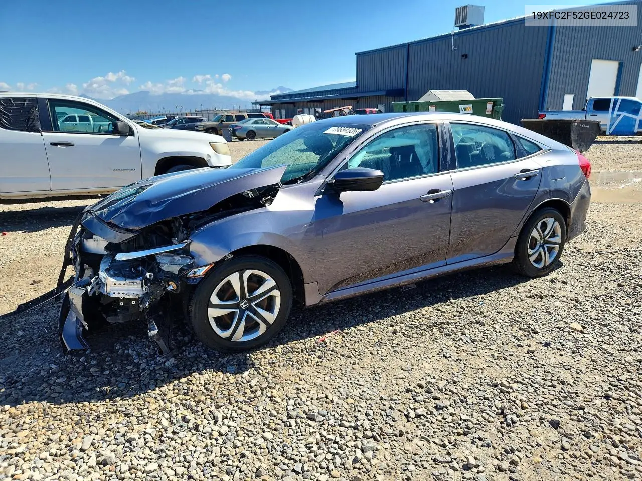 HONDA CIVIC 2016, VIN 19XFC2F52GE024723