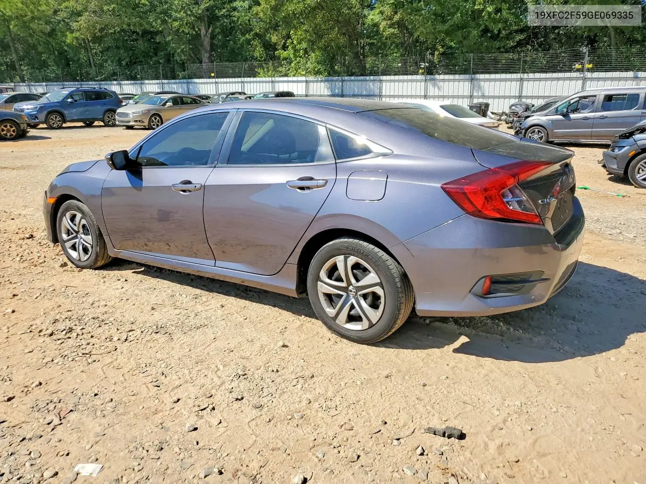 2016 HONDA CIVIC VIN 19XFC2F59GE069335 — фото 2