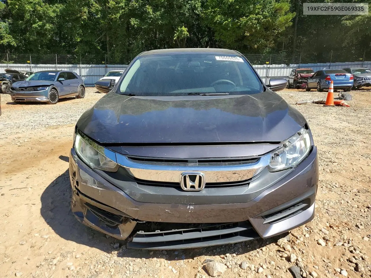 2016 HONDA CIVIC VIN 19XFC2F59GE069335 — фото 5