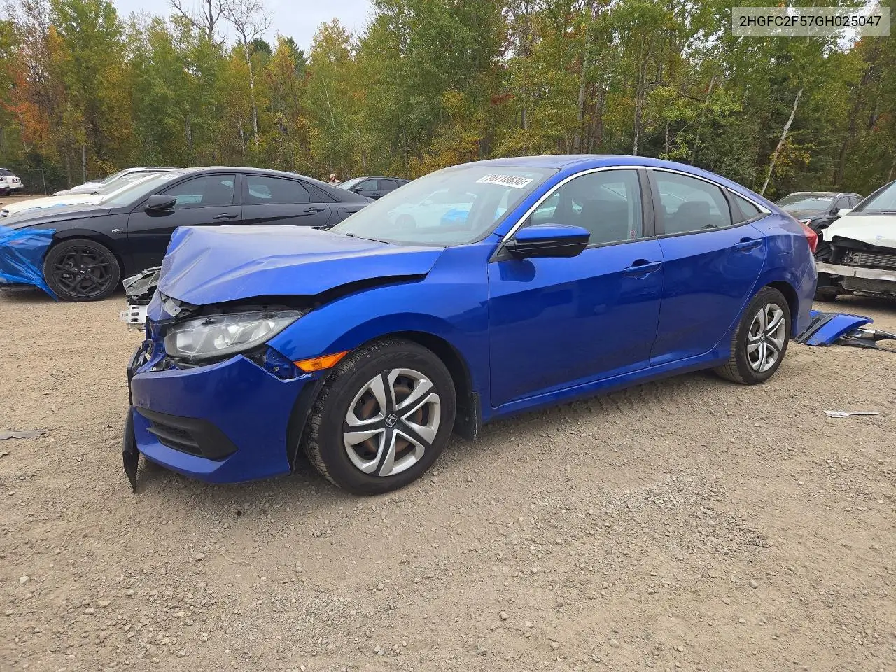 HONDA CIVIC 2016, VIN 2HGFC2F57GH025047