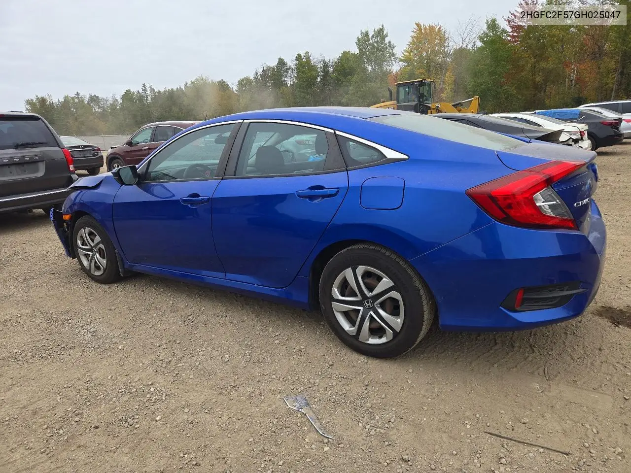 2016 HONDA CIVIC VIN 2HGFC2F57GH025047 — фото 2