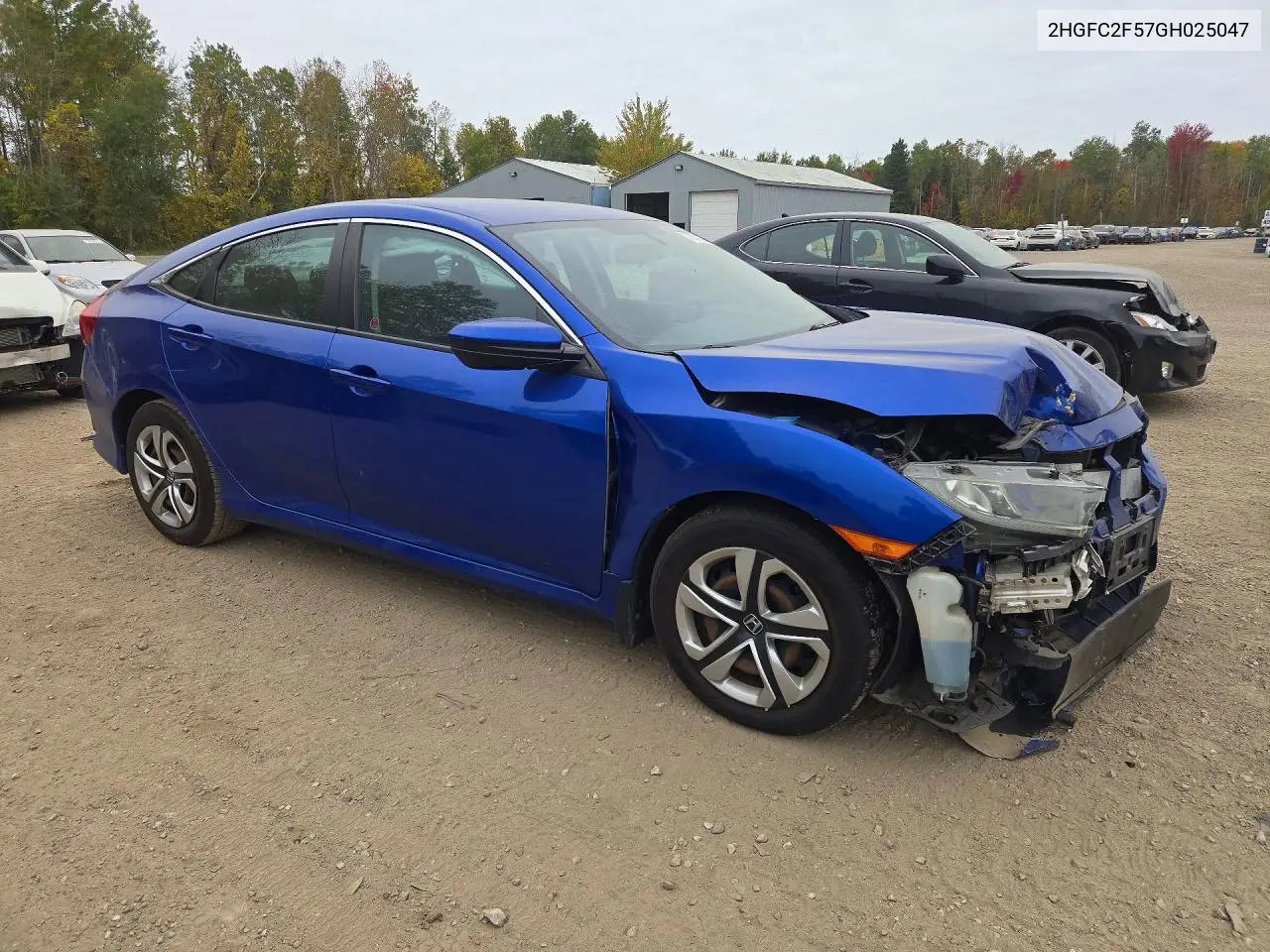 2016 HONDA CIVIC VIN 2HGFC2F57GH025047 — фото 4