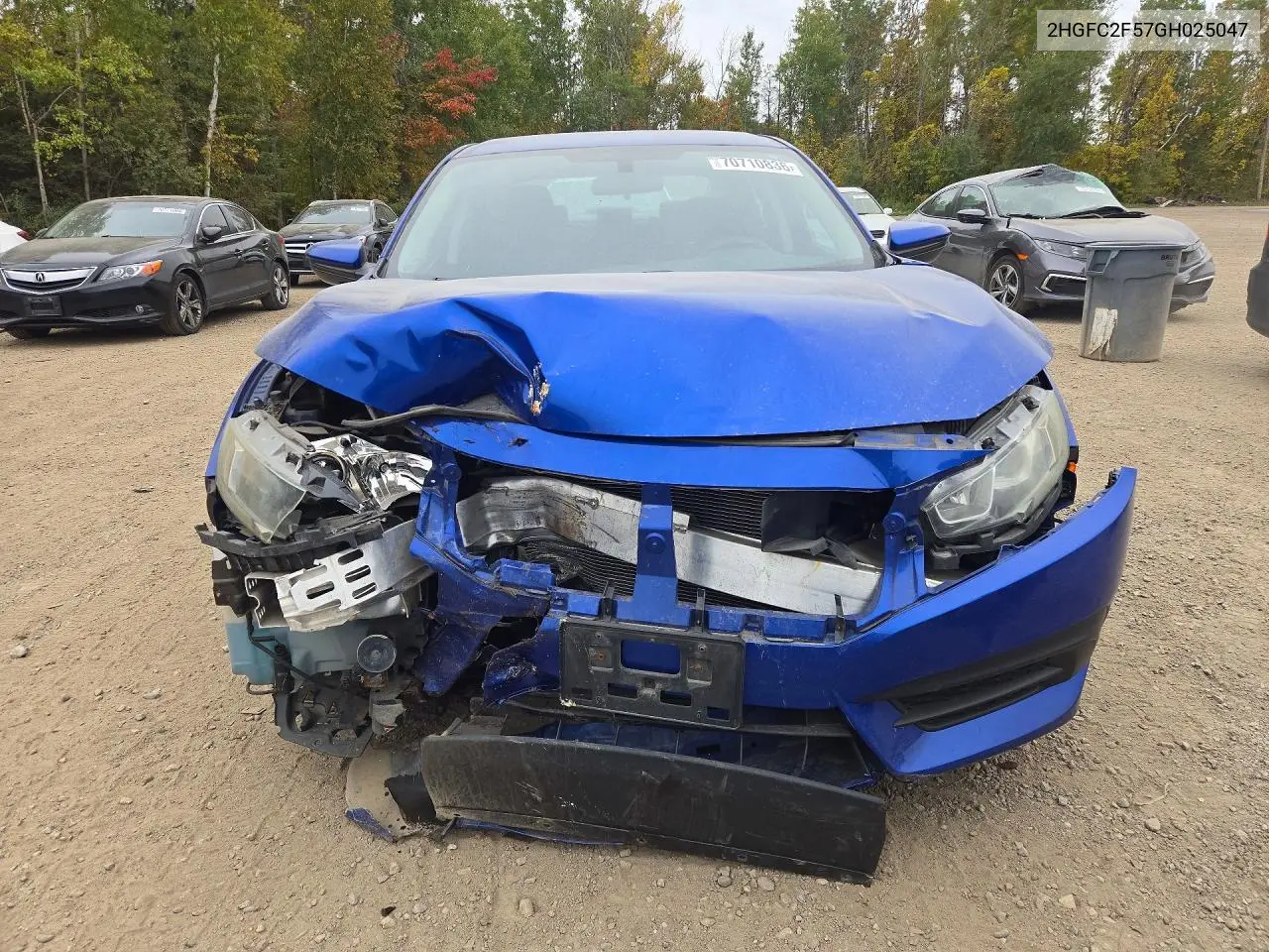 2016 HONDA CIVIC VIN 2HGFC2F57GH025047 — фото 5