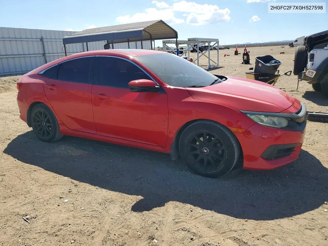 2016 HONDA CIVIC VIN 2HGFC2F7XGH527598 — фото 4