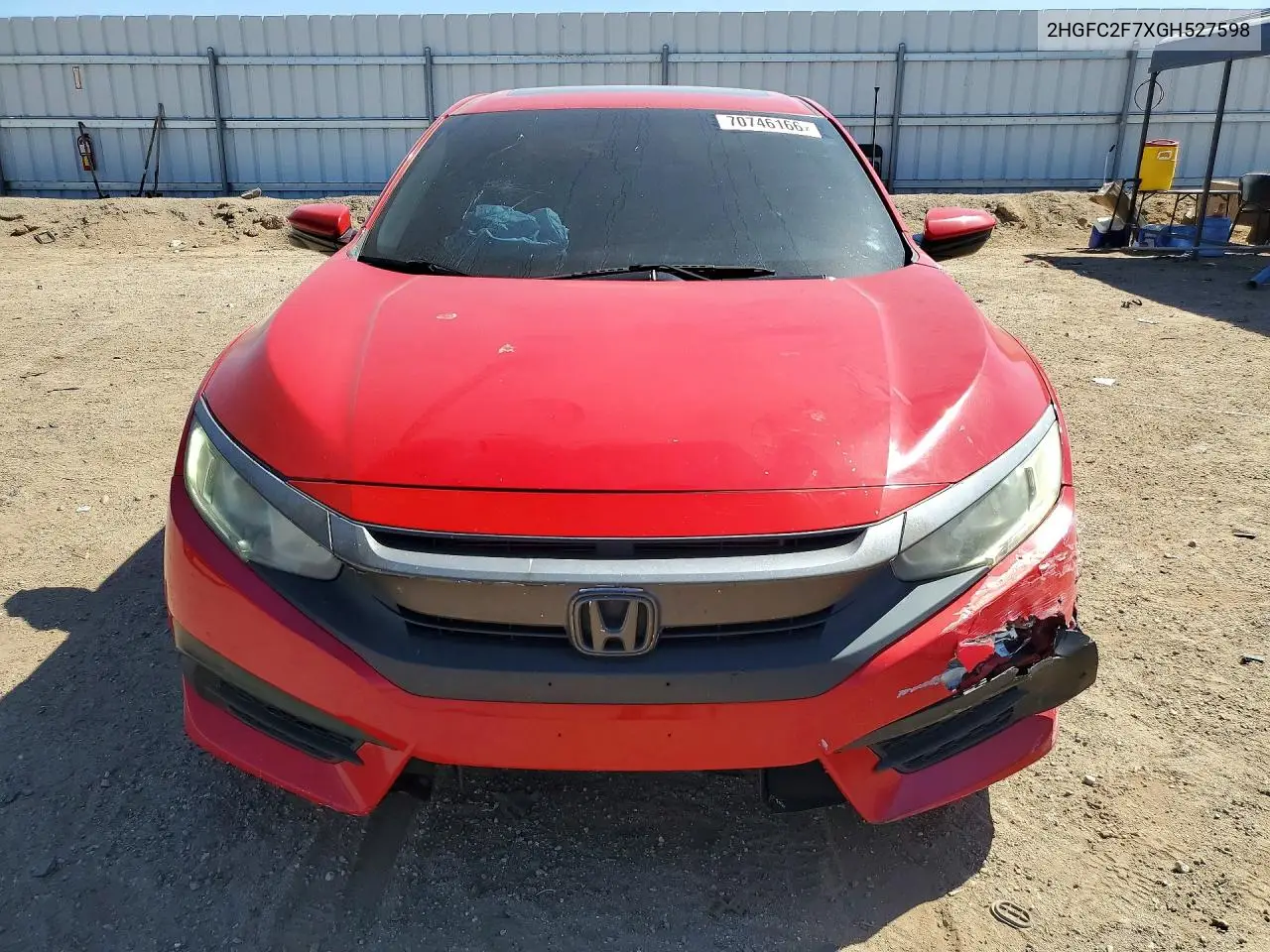2016 HONDA CIVIC VIN 2HGFC2F7XGH527598 — фото 5