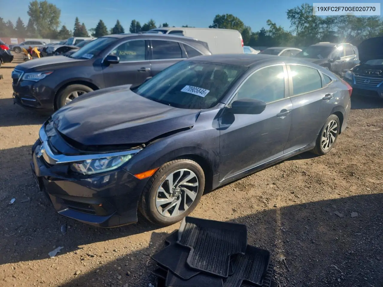 HONDA CIVIC 2016, VIN 19XFC2F70GE020770