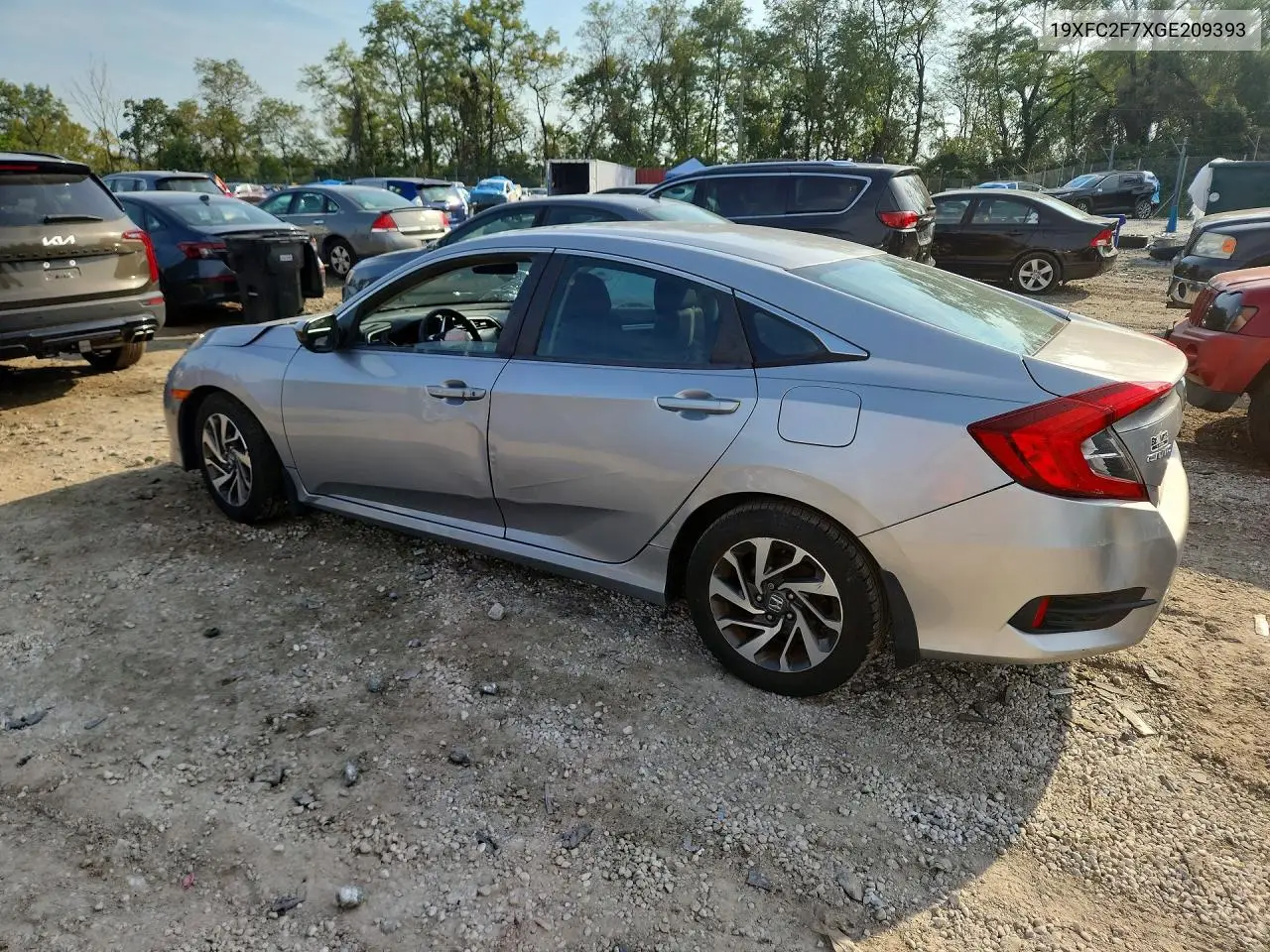 2016 HONDA CIVIC VIN 19XFC2F7XGE209393 — фото 2