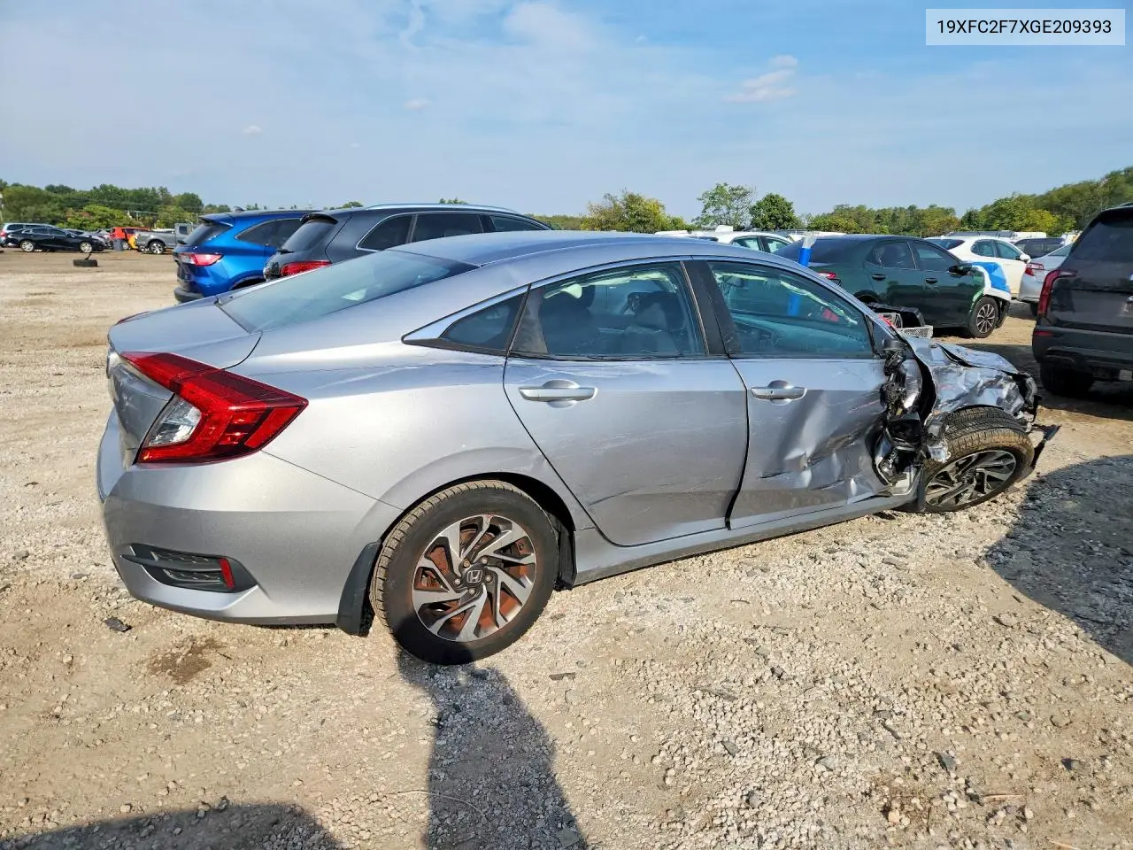 2016 HONDA CIVIC VIN 19XFC2F7XGE209393 — фото 3