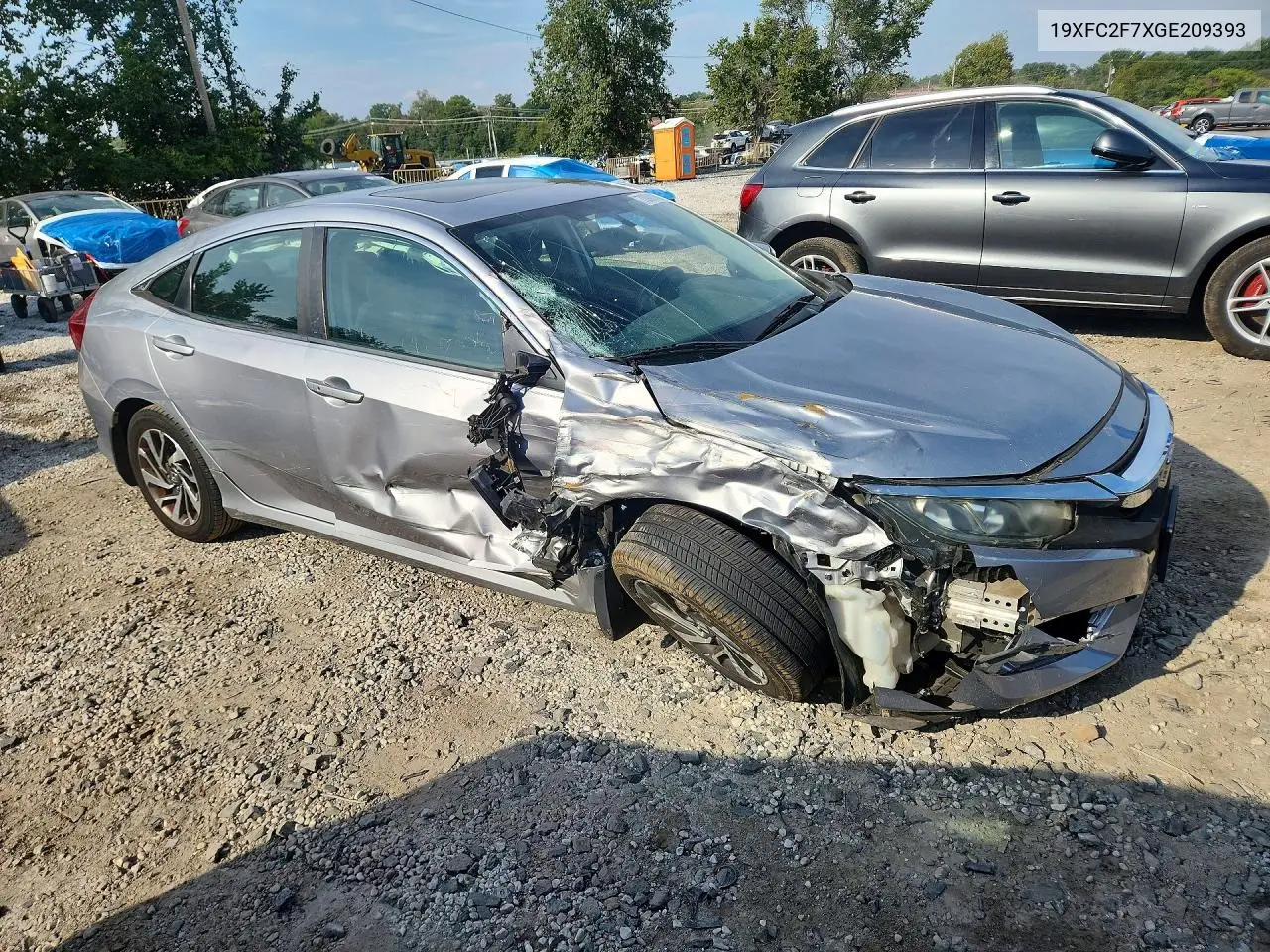 2016 HONDA CIVIC VIN 19XFC2F7XGE209393 — фото 4