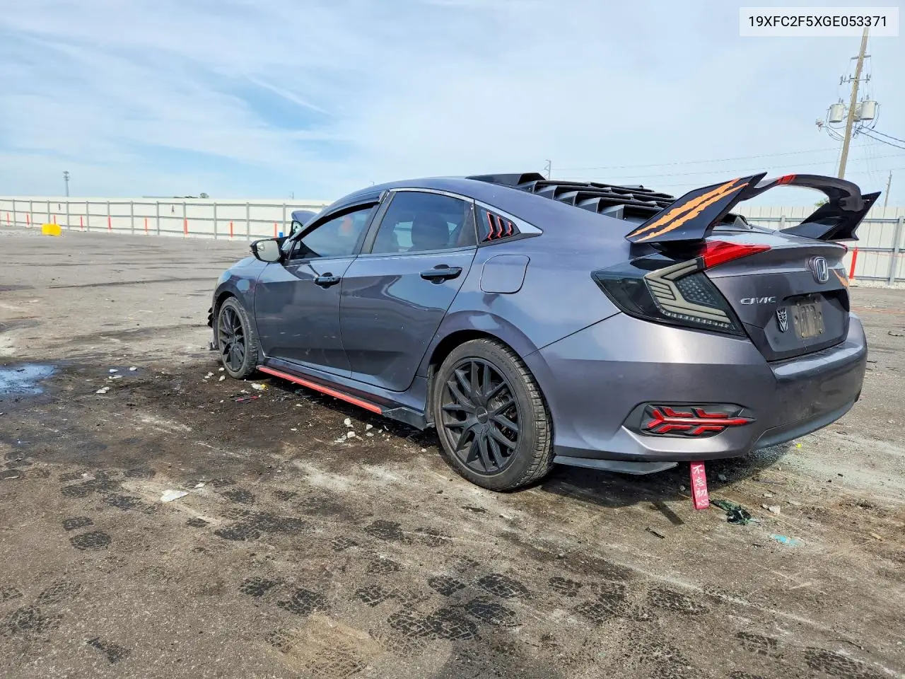 2016 HONDA CIVIC VIN 19XFC2F5XGE053371 — фото 2