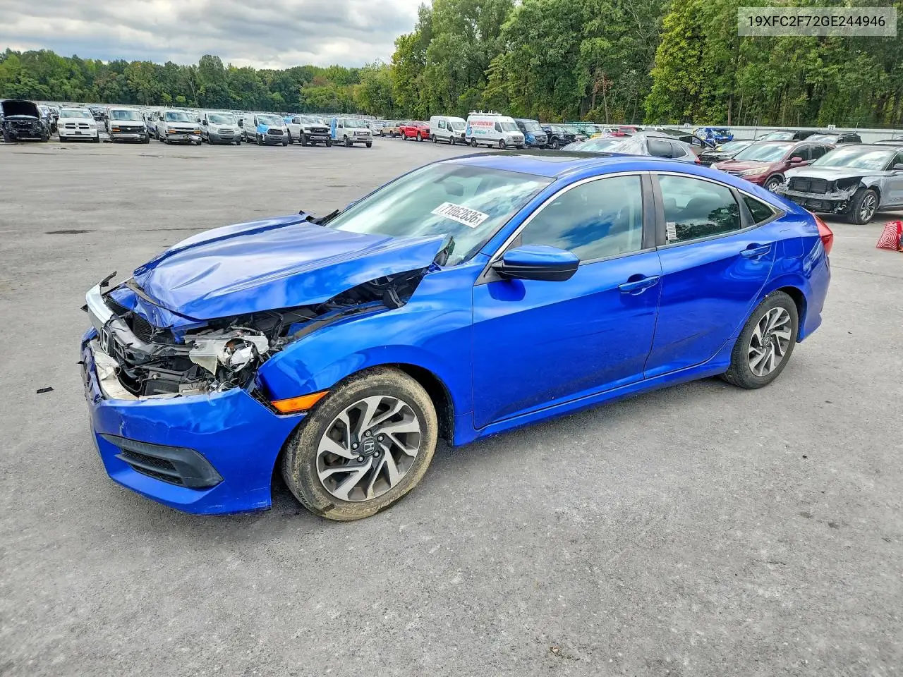 HONDA CIVIC 2016, VIN 19XFC2F72GE244946