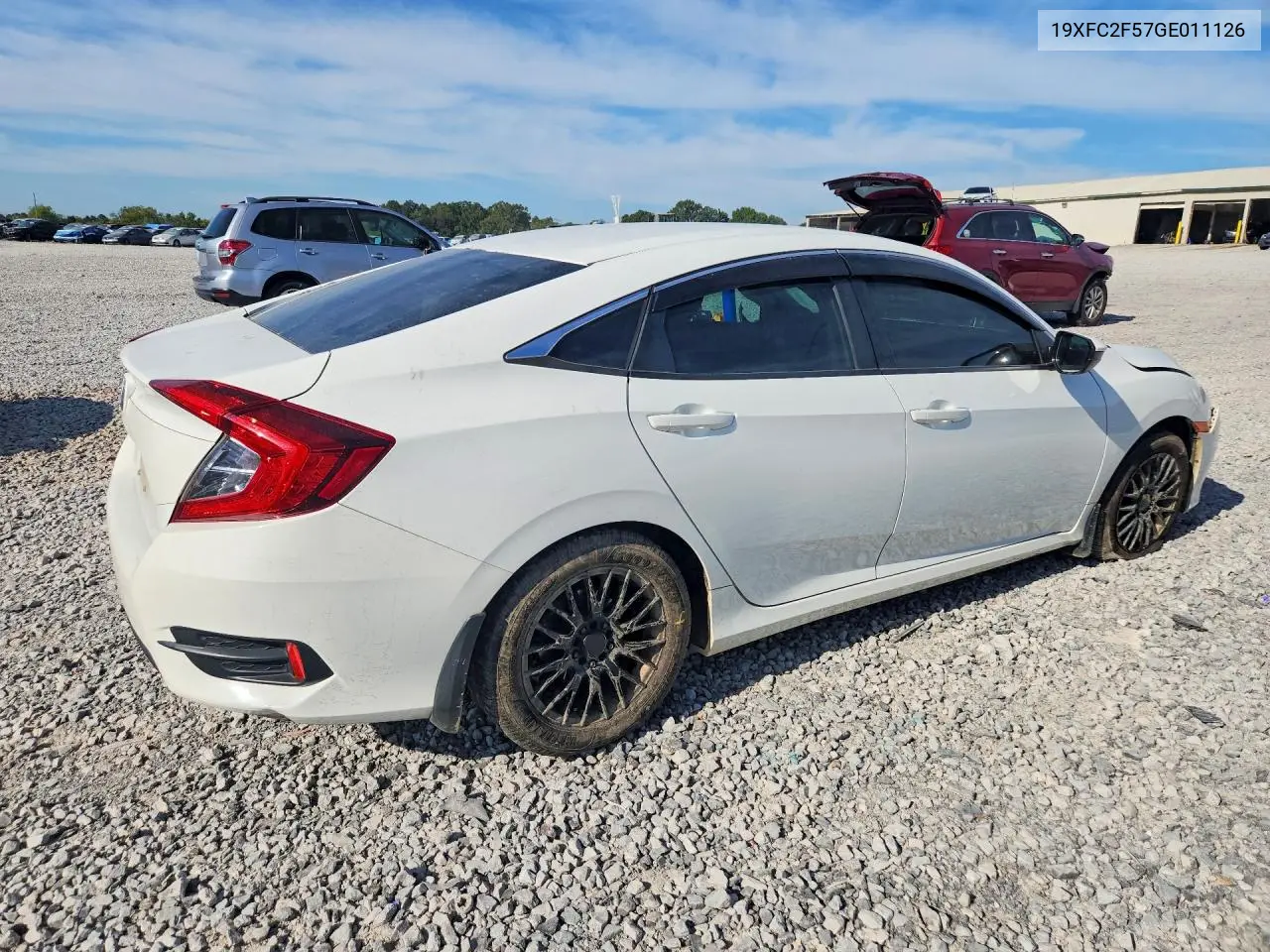 2016 HONDA CIVIC VIN 19XFC2F57GE011126 — фото 3